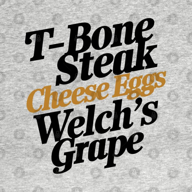 T-bone steak, Cheese Eggs& Welch's Grape by Creativoo